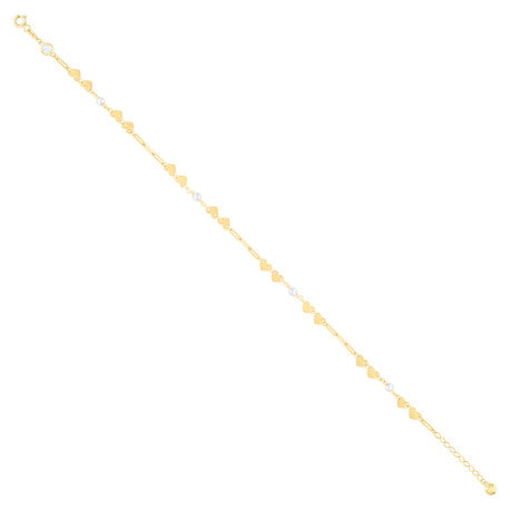 10Kt Gold Turkish Anklet 10" (9"+1")