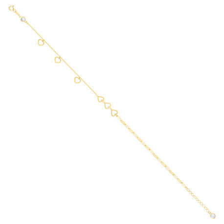 10Kt Gold Turkish Anklet 10" (9"+1")
