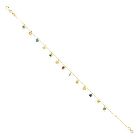 10Kt Gold Turkish Anklet 10" (9"+1")