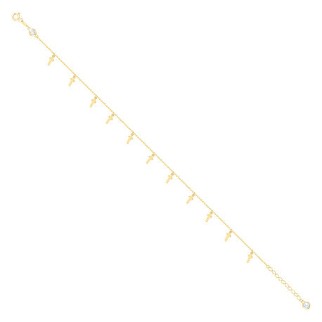 10Kt Gold Turkish Anklet 10" (9"+1")