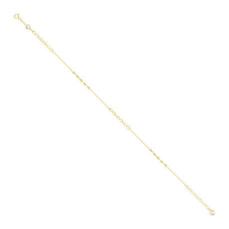 10Kt Gold Turkish Anklet 10" (9"+1")