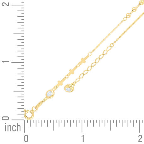 10Kt Gold Turkish Anklet 10" (9"+1")