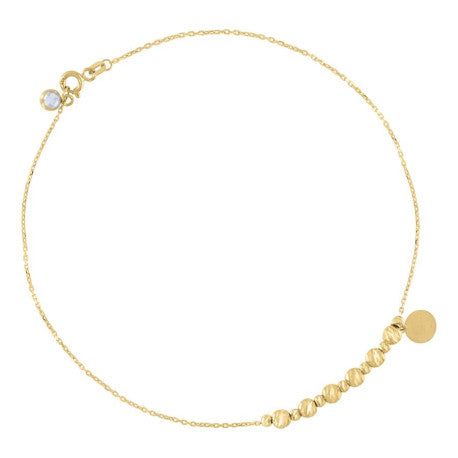 10Kt Gold Turkish Anklet 10"