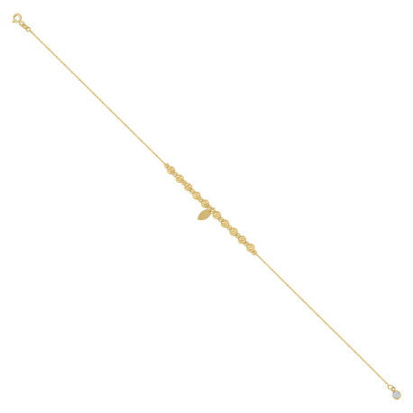 10Kt Gold Turkish Anklet  10"