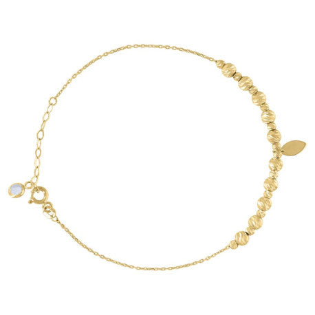 10Kt Gold Turkish Anklet  10"