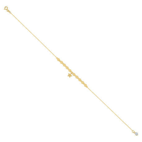 10Kt Gold Turkish Anklet 10 "