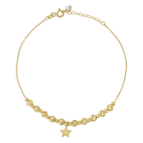 10Kt Gold Turkish Anklet 8 "