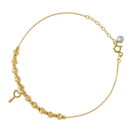 10Kt Gold Turkish Anklet 8 "