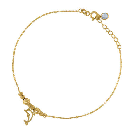 10Kt Gold Turkish Anklet 8 "