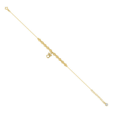 10Kt Gold Turkish Anklet 8"