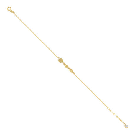 10Kt Gold Turkish Anklet 8 "