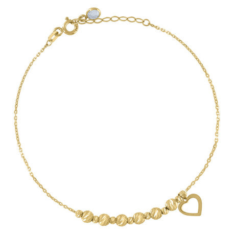 10Kt Gold Turkish Anklet 8 "
