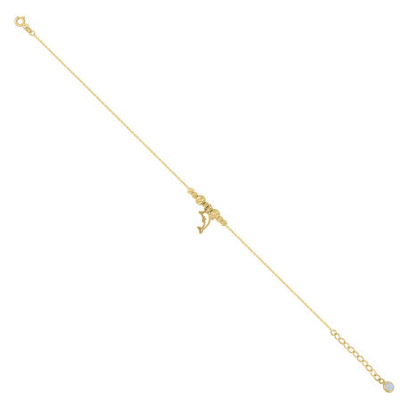 10Kt Gold Turkish Anklet 8 "