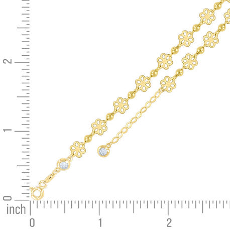 10Kt Gold Turkish Bracelet 8" (7"+1")
