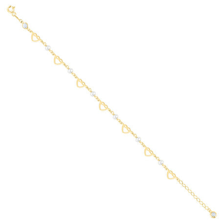 10Kt Gold Turkish Bracelet 8" (7"+1")