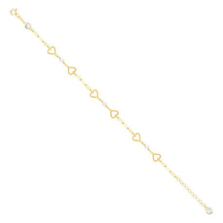 10Kt Gold Turkish Bracelet 8" (7"+1")
