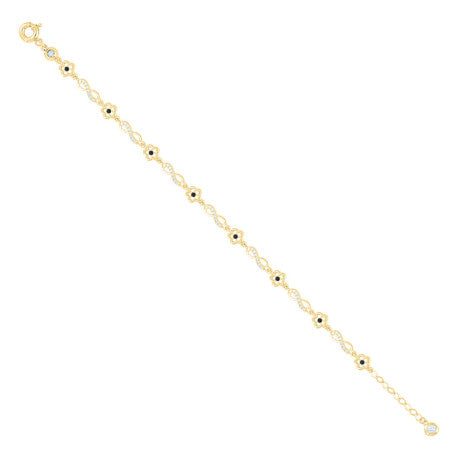 10Kt Gold Turkish Bracelet 8" (7"+1")