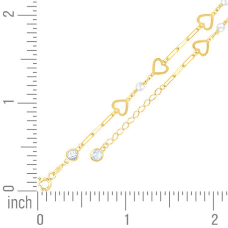 10Kt Gold Turkish Bracelet 8" (7"+1")