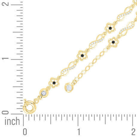 10Kt Gold Turkish Bracelet 8" (7"+1")