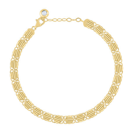 10Kt Gold Turkish Bracelet 8"