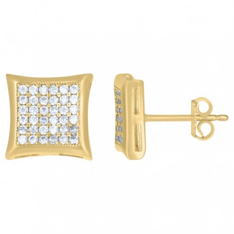 10Kt Gold Turkish Cz Earrings