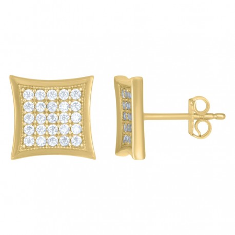 10Kt Gold Turkish Cz Earrings
