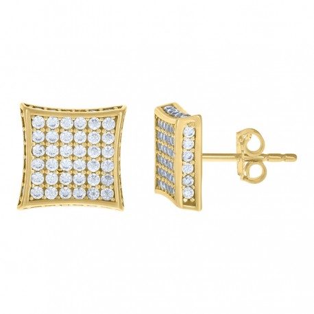 10Kt Gold Turkish Cz Earrings