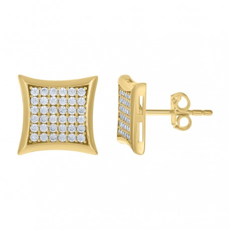 10Kt Gold Turkish Cz Earrings