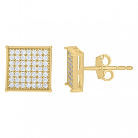 10Kt Gold Turkish Cz Earrings