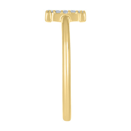 10Kt Gold Turkish Ring Initial Letter "D"