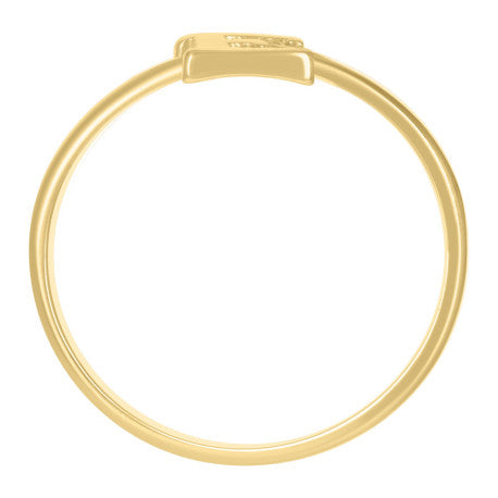 10Kt Gold Turkish Ring Initial Letter "E"
