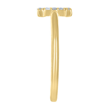 10Kt Gold Turkish Ring Initial Letter "E"