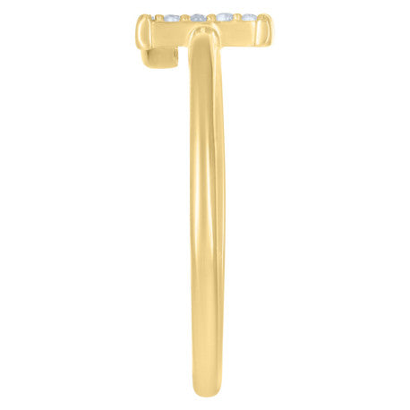 10Kt Gold Turkish Ring Initial Letter "F"