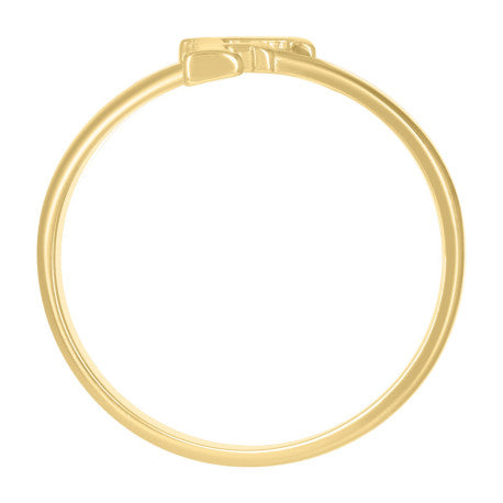 10Kt Gold Turkish Ring Initial Letter "F"