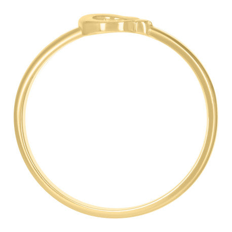 10Kt Gold Turkish Ring Initial Letter "G"