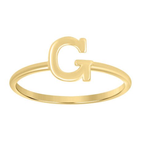 10Kt Gold Turkish Ring Initial Letter "G"