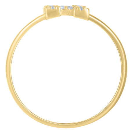 10Kt Gold Turkish Ring Initial Letter "H"