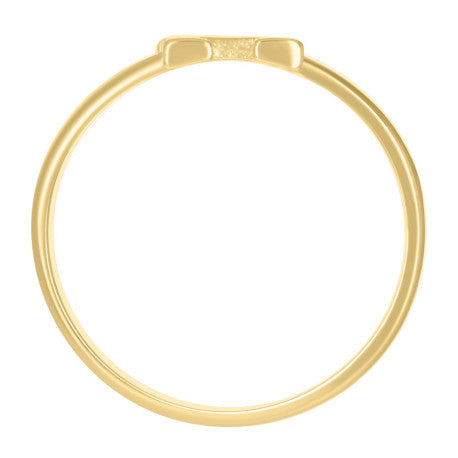 10Kt Gold Turkish Ring Initial Letter "H"