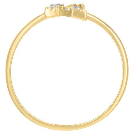 10Kt Gold Turkish Ring Initial Letter "K"
