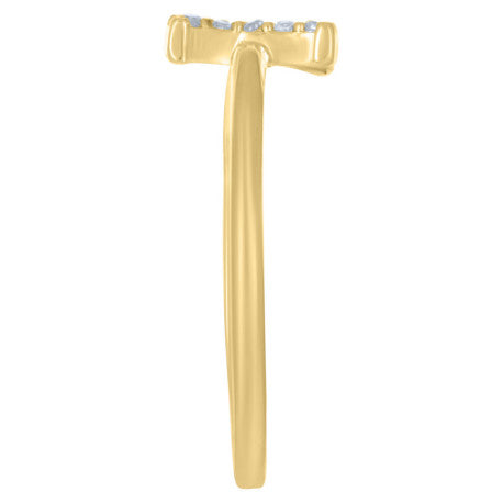 10Kt Gold Turkish Ring Initial Letter "K"