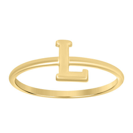 10Kt Gold Turkish Ring Initial Letter "L"