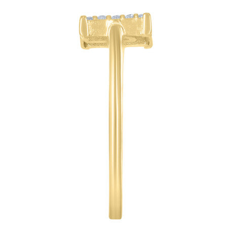 10Kt Gold Turkish Ring Initial Letter "N"