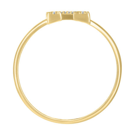 10Kt Gold Turkish Ring Initial Letter "N"