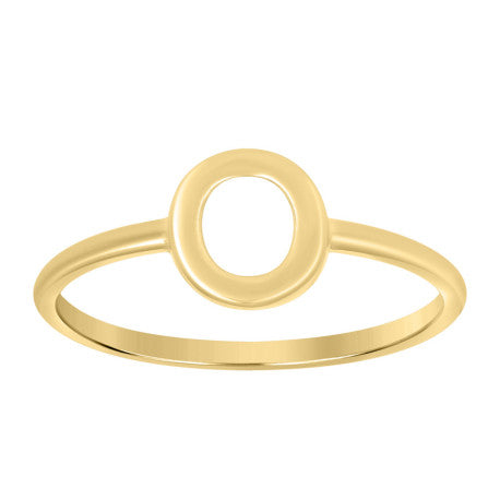 10Kt Gold Turkish Ring Initial Letter "O"