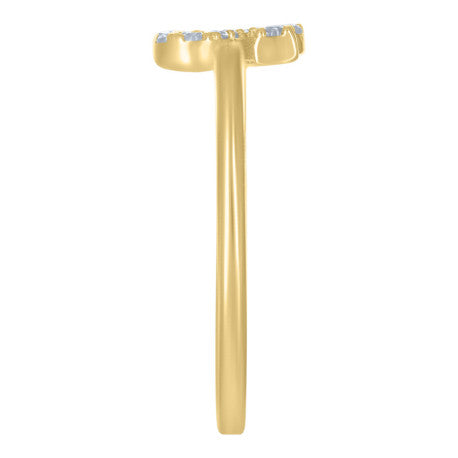 10Kt Gold Turkish Ring Initial Letter "S"