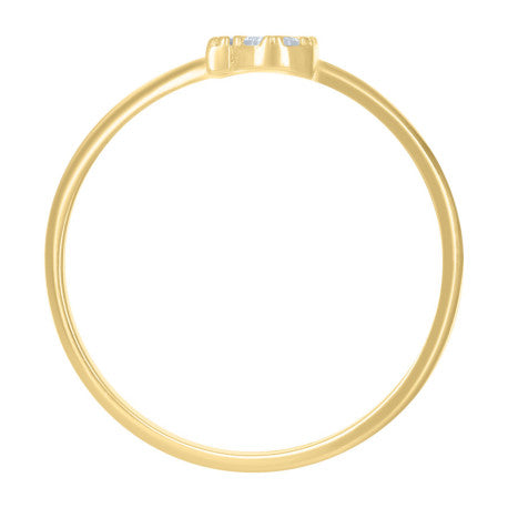 10Kt Gold Turkish Ring Initial Letter "S"