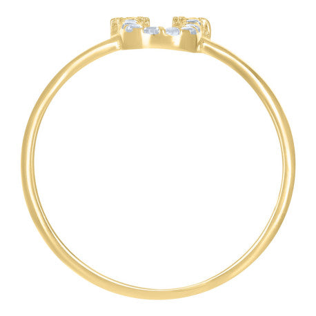 10Kt Gold Turkish Ring Initial Letter "U"