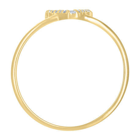 10Kt Gold Turkish Ring Initial Letter "V"