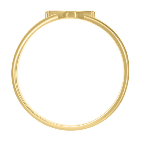 10Kt Gold Turkish Ring Initial Letter "V"