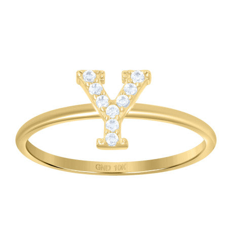 10Kt Gold Turkish Ring Initial Letter "Y"